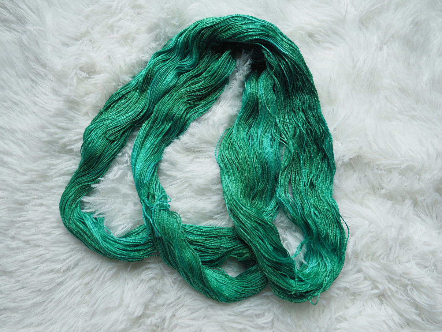 Teal and Green OOAK - Pima Fingering