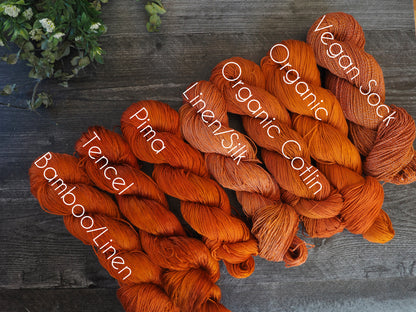 Jack O' Lantern  - Dyed to Order - *Please Allow 8 Weeks for Dyeing*